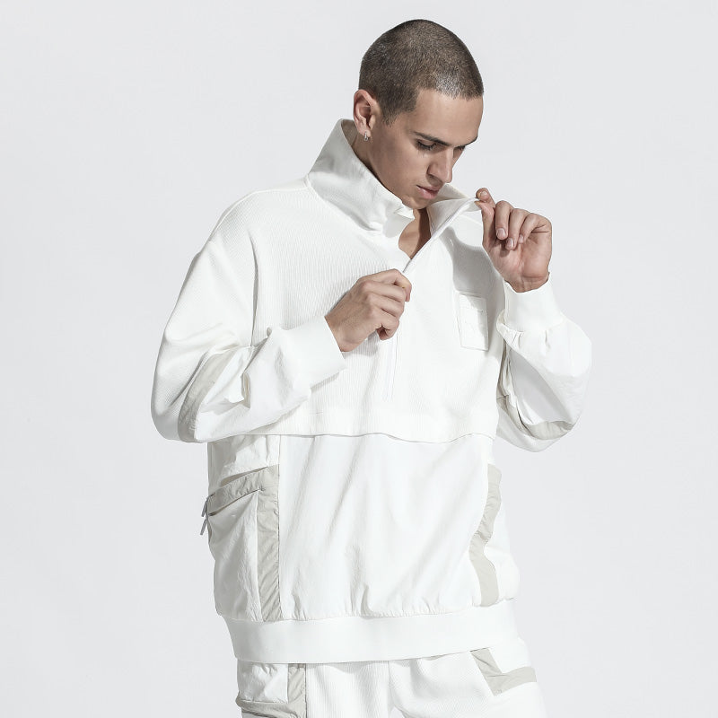 Futuristic Design Warrior Hoodies & Sweatshirts With Ribbed Cuffs/Hem For men