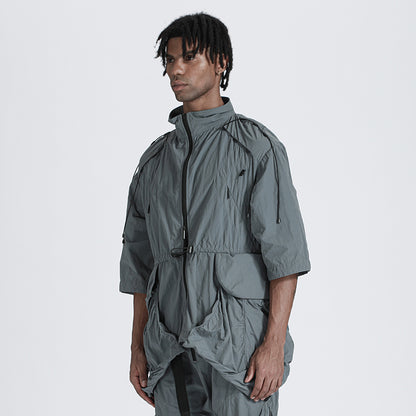 Cyberpunk Aesthetic Warrior Jackets With Multi-Pocket Design For men