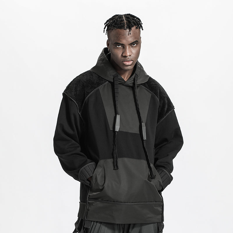 Cyberpunk Aesthetic Warrior Hoodies & Sweatshirts With Ribbed Cuffs/Hem For men
