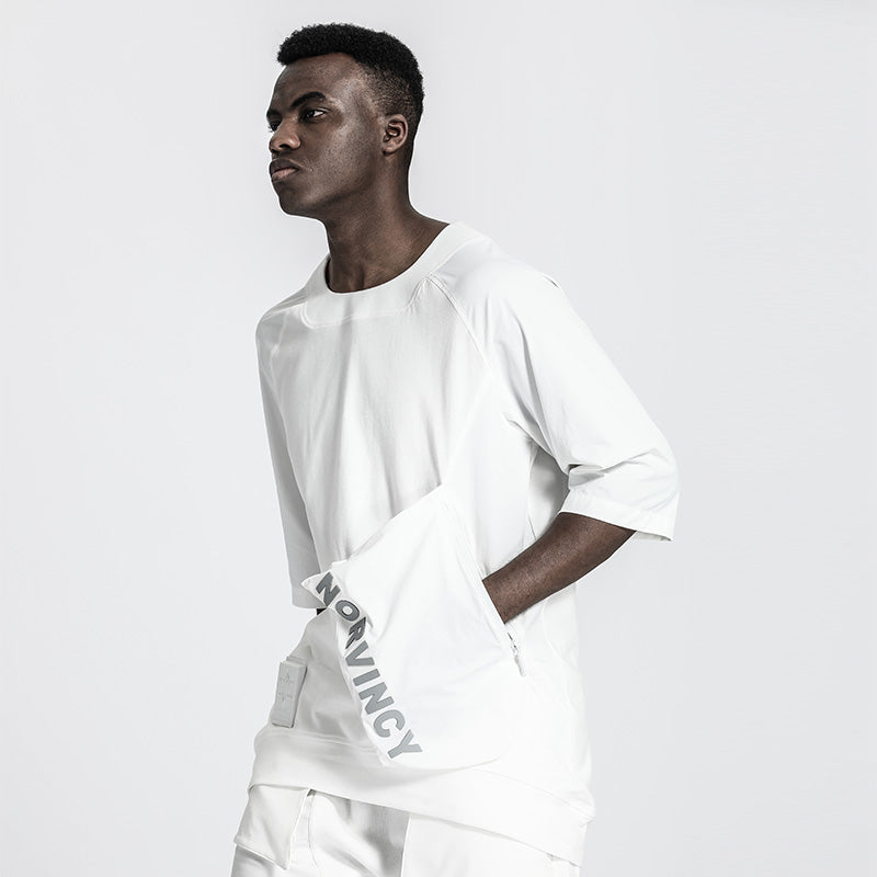 Patchwork panel Warrior T-Shirts With Durable Ripstop For men