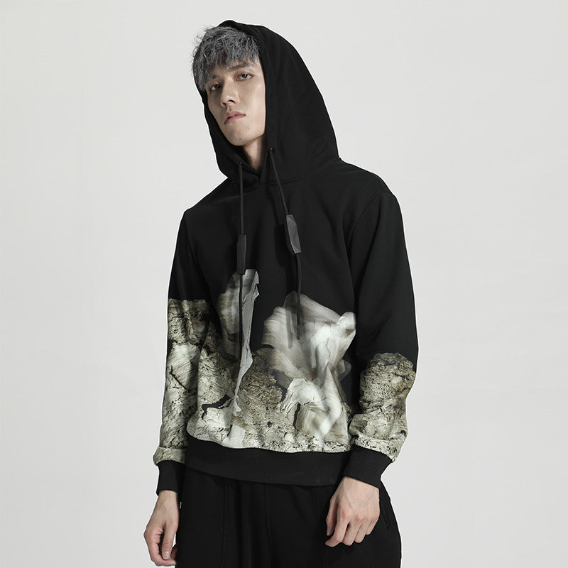Avant-Garde Warrior Hoodies & Sweatshirts With Adjustable Drawstring For men