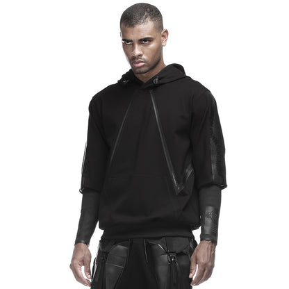 Cyberpunk Aesthetic Warrior Hoodies & Sweatshirts With Ribbed Cuffs/Hem For men