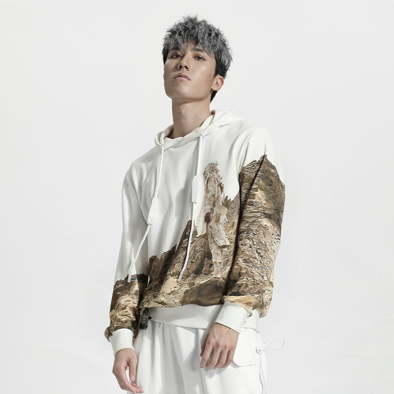 Avant-Garde Warrior Hoodies & Sweatshirts With Adjustable Drawstring For men