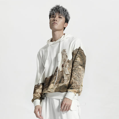 Avant-Garde Warrior Hoodies & Sweatshirts With Adjustable Drawstring For men