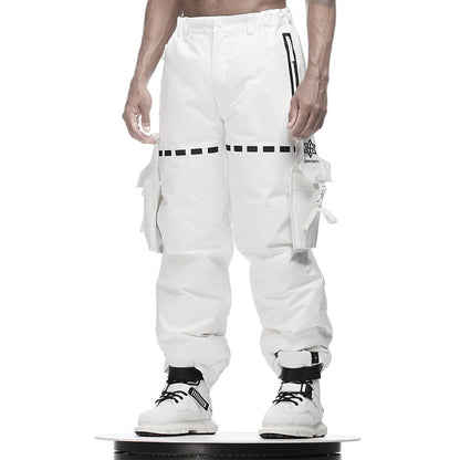 Loose/Relaxed Fit Warrior Down Pants With Multi-Pocket Design For men