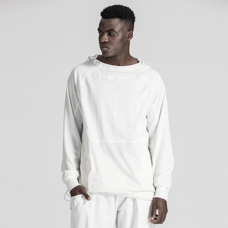 Patchwork panel T-Shirts With Durable Ripstop For men