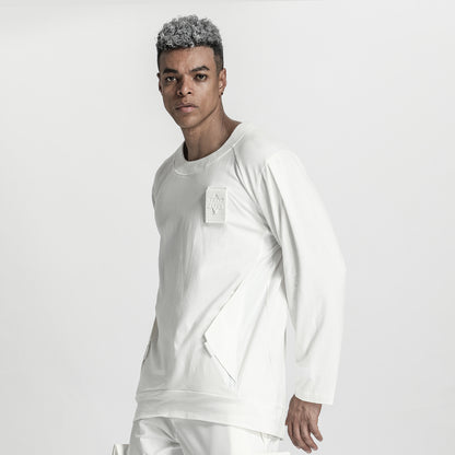 Utilitarian Warrior T-Shirts With Ribbed Cuffs/Hem For men
