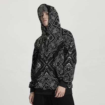 Avant-Garde Warrior Hoodies & Sweatshirts With Adjustable Drawstring For men