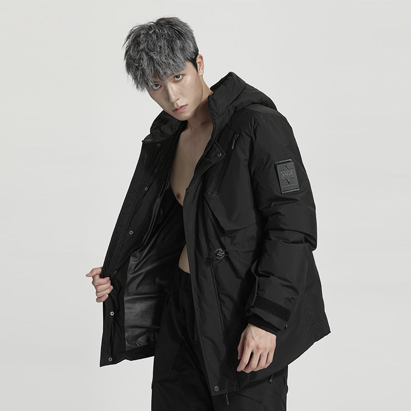 Tactical Warrior Down Jackets With Two-Way Zipper For men
