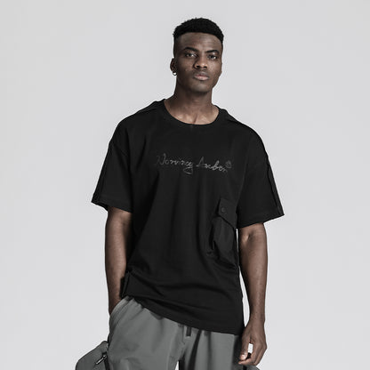 Streetwear Warrior T-Shirts With Multi-Pocket Design For men