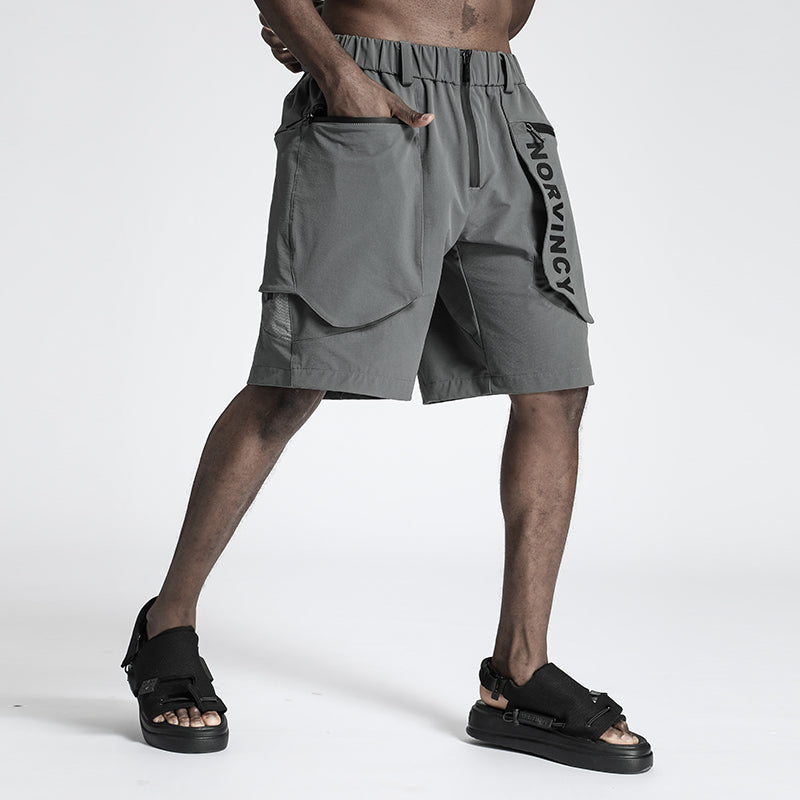 Utilitarian Warrior Shorts With Multi-Pocket Design For men