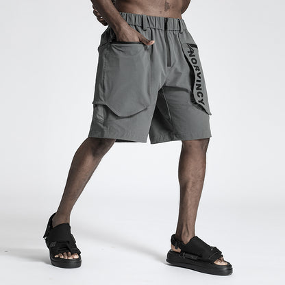 Utilitarian Warrior Shorts With Multi-Pocket Design For men