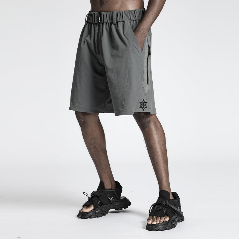 Patchwork panel Warrior Shorts With Water-Resistant For men