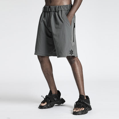 Patchwork panel Warrior Shorts With Water-Resistant For men