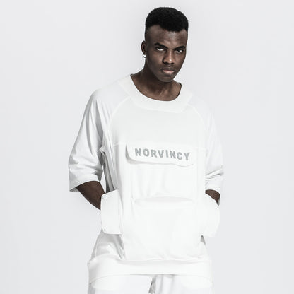 Patchwork panel Warrior T-Shirts With Durable Ripstop For men