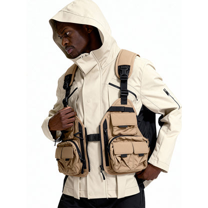 Utilitarian Warrior Vests With Multi-Pocket Design For men