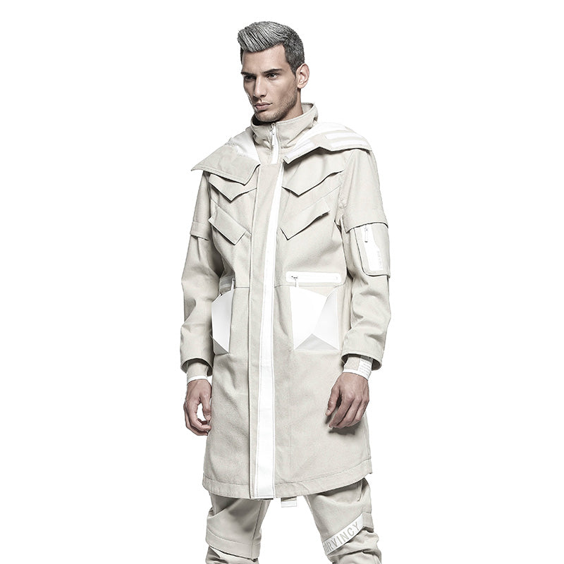 Longline Warrior Coats With Two-Way Zipper For men