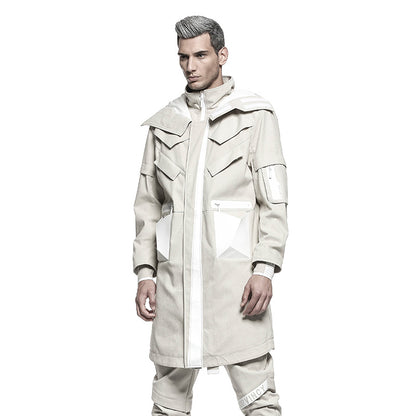 Longline Warrior Coats With Two-Way Zipper For men