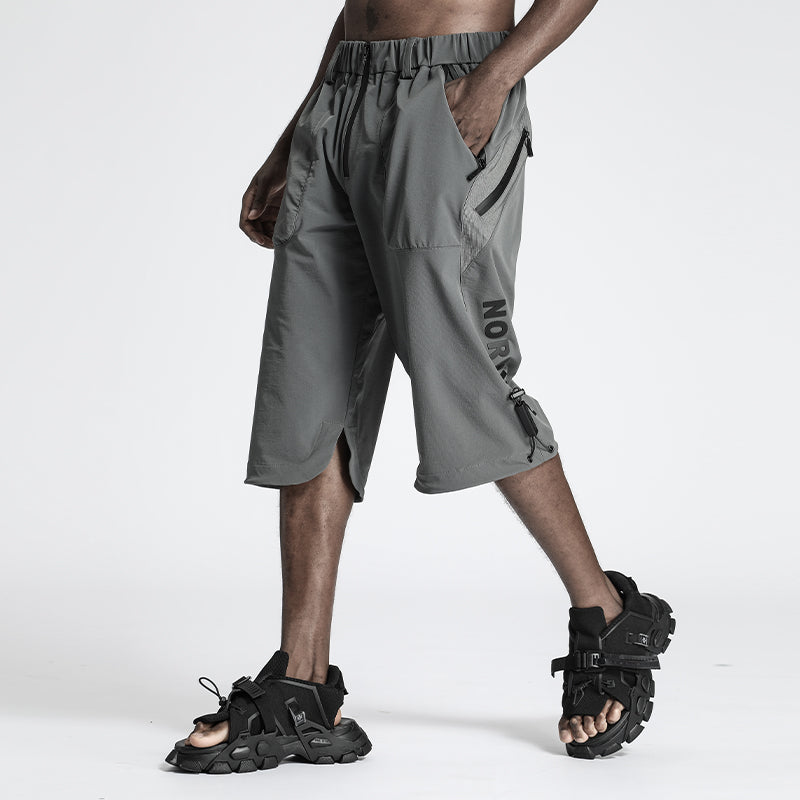 Minimalist Warrior Shorts With Elastic Waistband For men