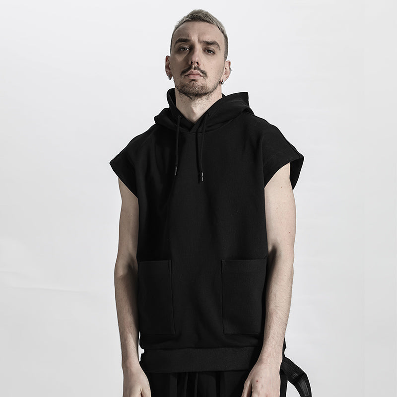 Minimalist Warrior Tank Tops (Sleeveless Tops) With Ribbed Cuffs/Hem For men