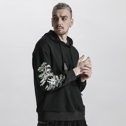 Avant-Garde Warrior Hoodies & Sweatshirts With Ribbed Cuffs/Hem For men