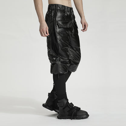 Streetwear Warrior Fleece / Cotton Pants With Elastic Waistband For men