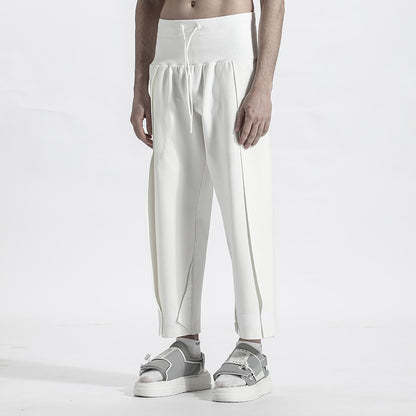 Patchwork panel Warrior joggers With Elastic Waistband For men