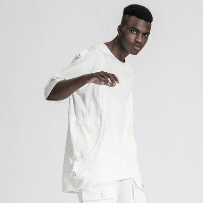 Patchwork panel Warrior T-Shirts With Durable Ripstop For men