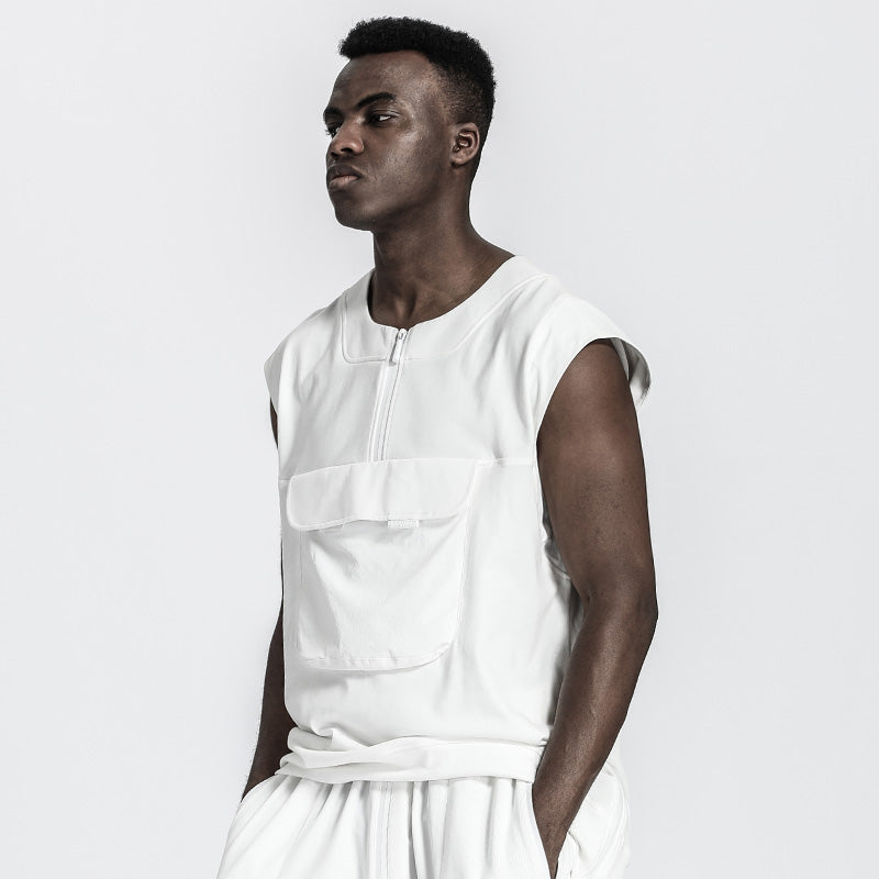 Patchwork panel Warrior Tank Tops (Sleeveless Tops) With Durable Ripstop For men