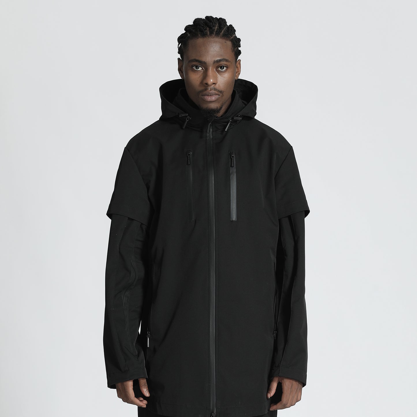 Utilitarian Warrior Coats With Two-Way Zipper For men