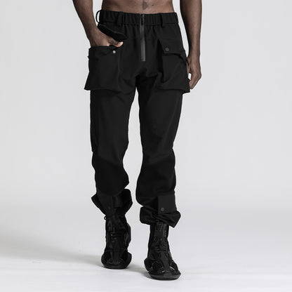 Utilitarian Warrior Cargo Pants With Multi-Pocket Design For men