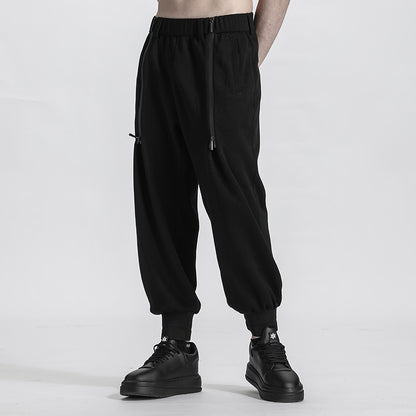 Futuristic Design Warrior Sweatpants With Elastic Waistband For men