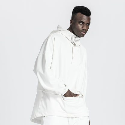Patchwork panel Warrior Hoodies & Sweatshirts With Adjustable Drawstring For men