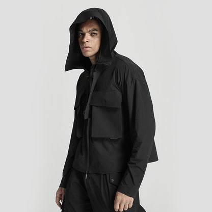 Cropped Length Warrior Jackets With Multi-Pocket Design For men