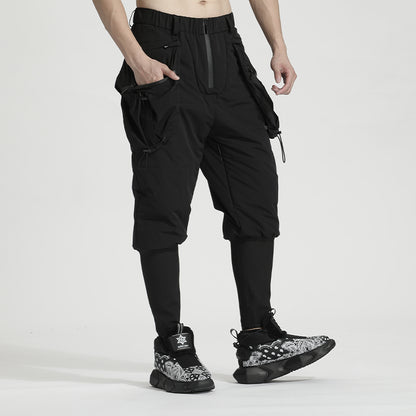 Streetwear Warrior Fleece / Cotton Pants With Elastic Waistband For men