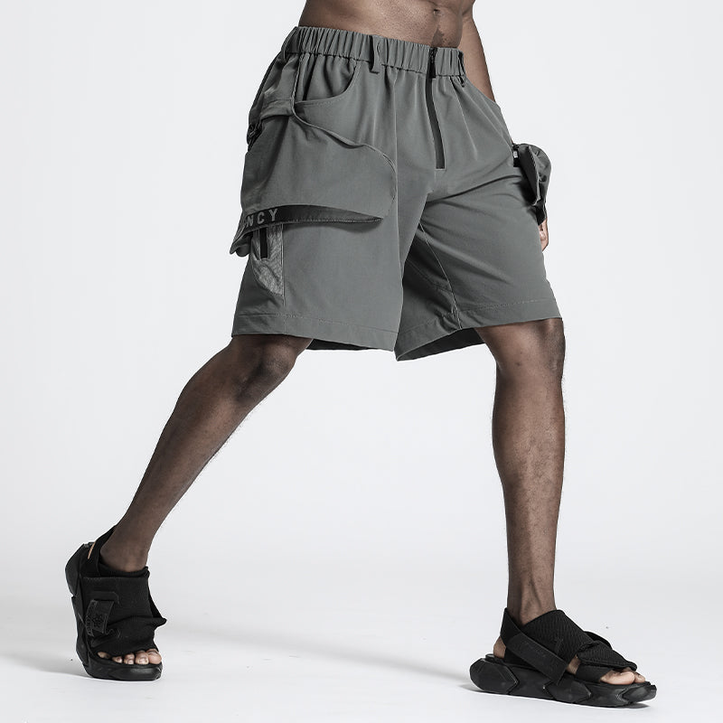 Utilitarian Warrior Shorts With Multi-Pocket Design For men