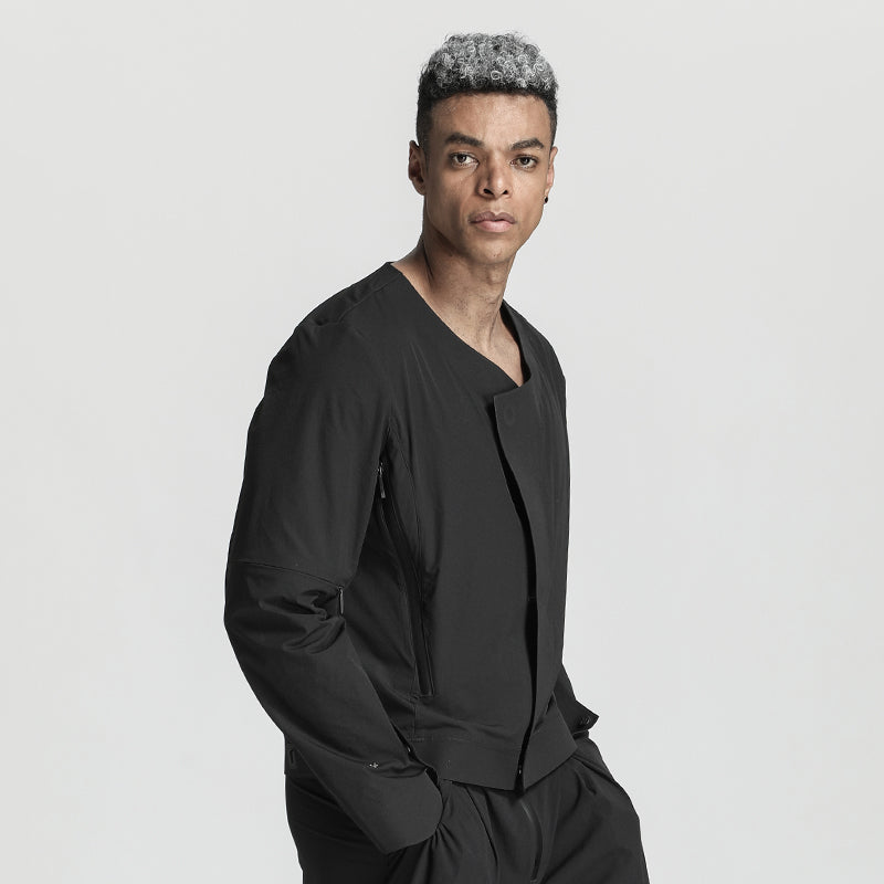 Cropped Length Warrior Jackets With Magnetic Buckles For men