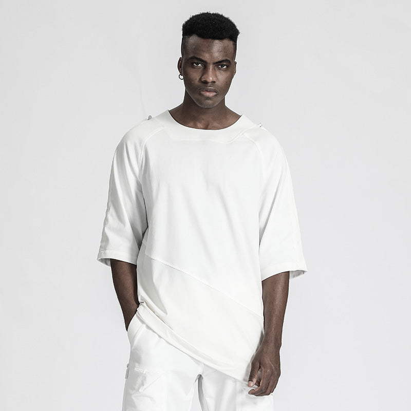 Patchwork panel Warrior T-Shirts With Durable Ripstop For men