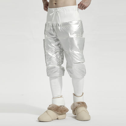 Streetwear Warrior Fleece / Cotton Pants With Elastic Waistband For men