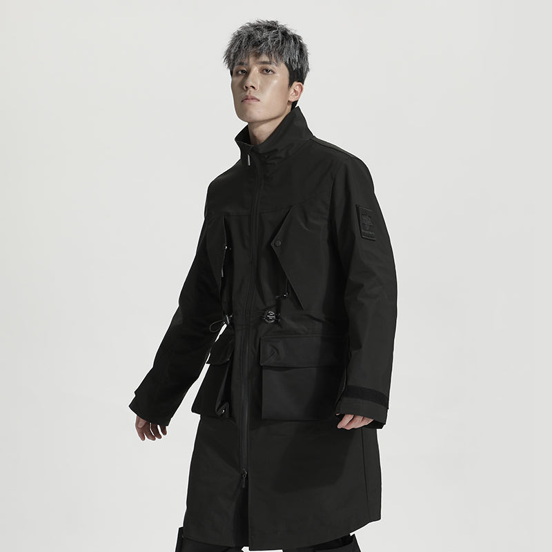 Longline Warrior Coats With Two-Way Zipper For men