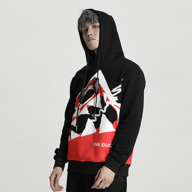 Avant-Garde Warrior Hoodies & Sweatshirts With Adjustable Drawstring For men