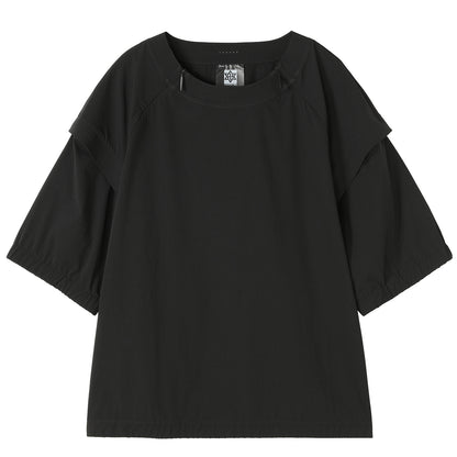 Patchwork panel Warrior T-Shirts With Multi-Pocket Design For men