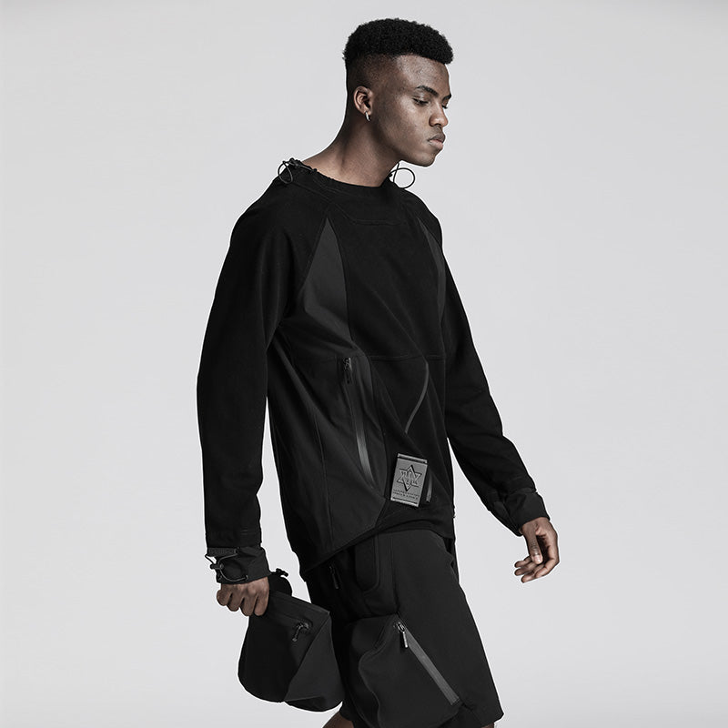 Patchwork panel Warrior T-Shirts With Durable Ripstop For men