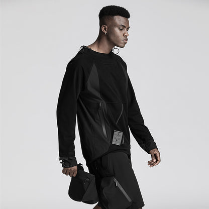 Patchwork panel Warrior T-Shirts With Durable Ripstop For men