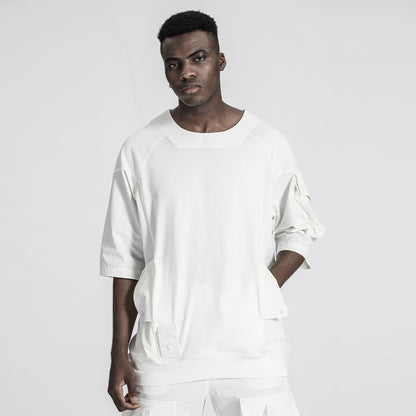 Patchwork panel Warrior T-Shirts With Durable Ripstop For men