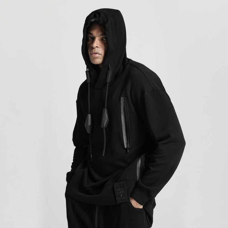 Loose/Relaxed Fit Warrior Hoodies & Sweatshirts With Multi-Pocket Design For men