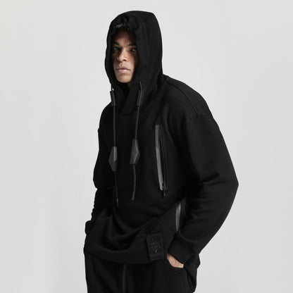 Loose/Relaxed Fit Warrior Hoodies & Sweatshirts With Multi-Pocket Design For men