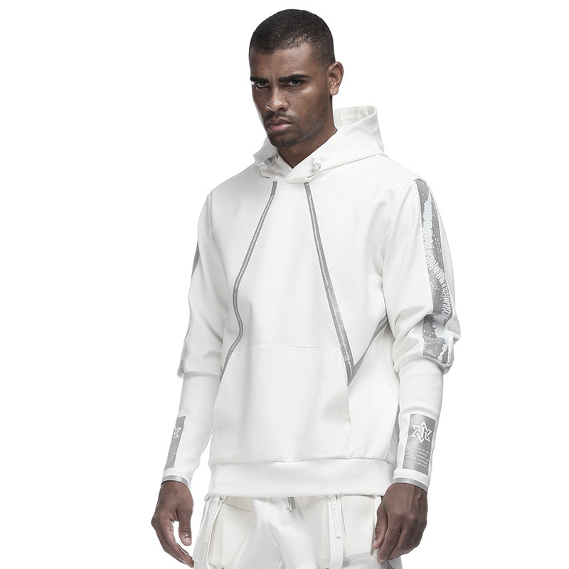 Cyberpunk Aesthetic Warrior Hoodies & Sweatshirts With Ribbed Cuffs/Hem For men