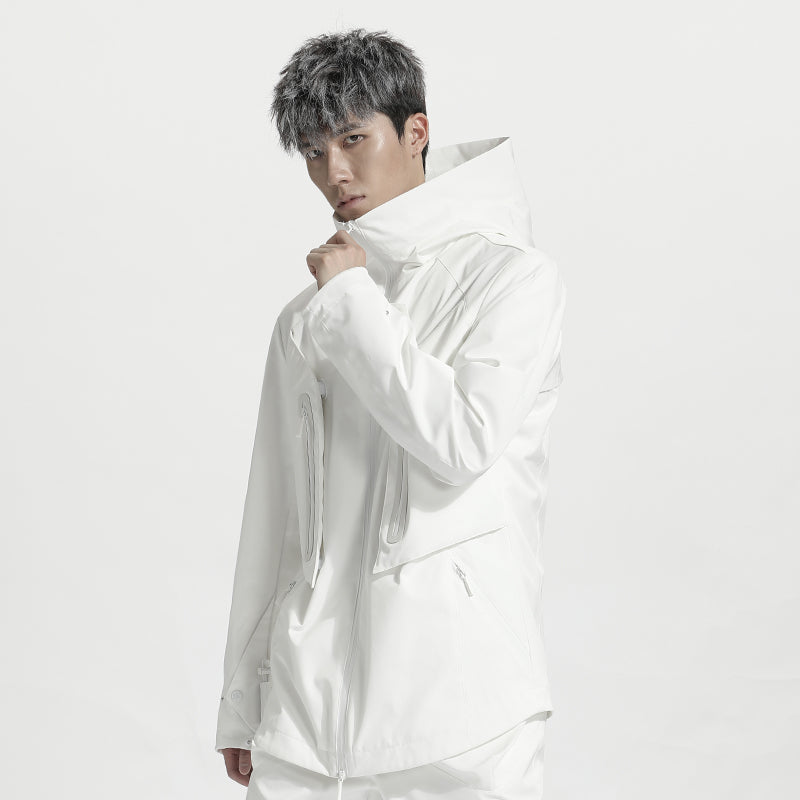 Longline Warrior Windbreakers With Magnetic Buckles For men