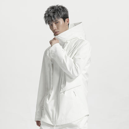 Longline Warrior Windbreakers With Magnetic Buckles For men